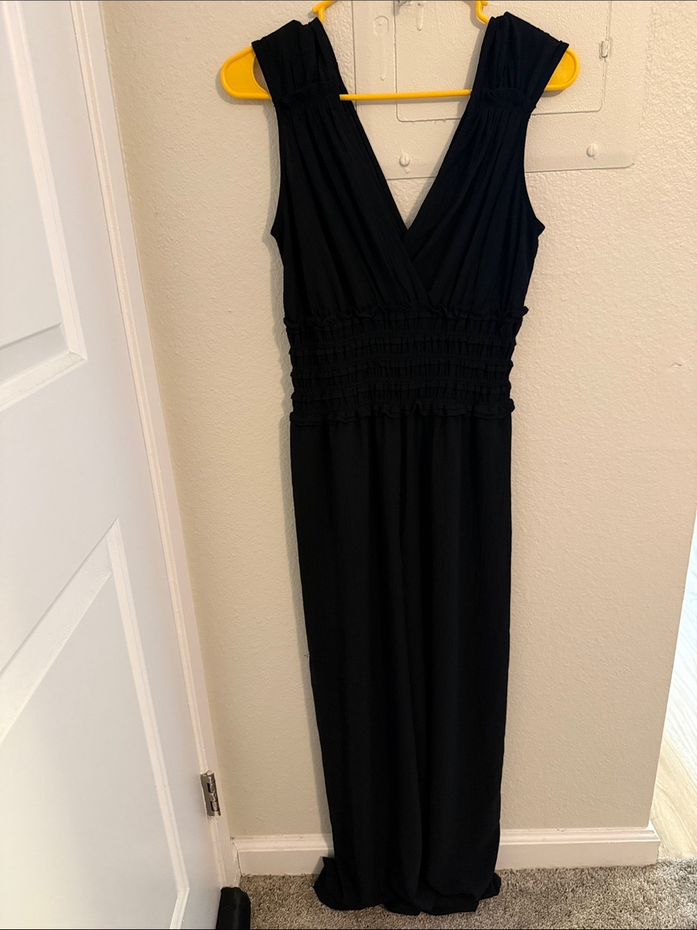 Max Studio Black Sleeveless V-Neck Jumpsuit